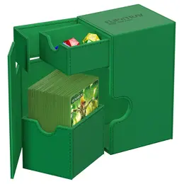 Ultimate Guard Deck Box - Flip 'n' Tray: Xenoskin Green (80+)