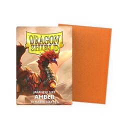 Dragon Shield Sleeves - Japanese Size: Matte Amber (60 Sleeves)