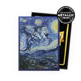 Dragon Shield Dual Art Sleeves - Standard Size: Matte Starry Night (100 Special Edition Anniversary Metallic Print Sleeves)