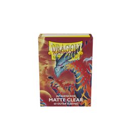 Dragon Shield Sleeves - Japanese size:  Outer Matte Clear (60 Sleeves)