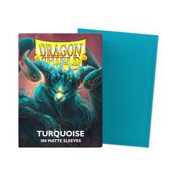 Dragon Shield Sleeves - Standard size:  Matte Turquoise (100 Sleeves)