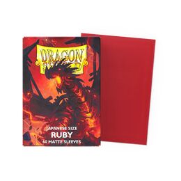 Dragon Shield Sleeves - Japanese size: Matte Ruby (60 Sleeves)