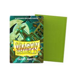 Dragon Shield Sleeves - Japanese size: Matte Olive  (60 Sleeves)