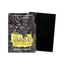 Dragon Shield Sleeves - Japanese size: Matte Black (60 Sleeves)