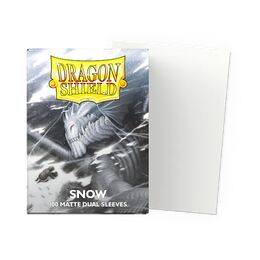 Dragon Shield Dual Sleeves - Standard size:  Matte Snow (100 Sleeves)