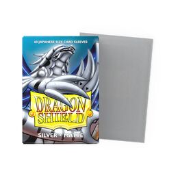 Dragon Shield Sleeves - Japanese size: Matte Silver (60 Sleeves)