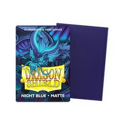 Dragon Shield Sleeves - Japanese Size: Matte Night Blue (60 sleeves)