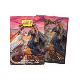 Dragon Shield Art Sleeves - Japanese size: Brushed Valentine Dragon 2023 (60 Sleeves)