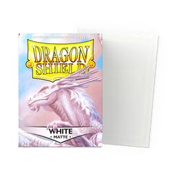 Dragon Shield Sleeves - Standard size:  Matte White (100 Sleeves)