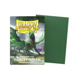 Dragon Shield Sleeves - Japanese size: Matte Forest Green (60 Sleeves)