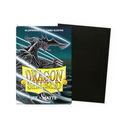 Dragon Shield Sleeves - Japanese size: Matte Jet (60 Sleeves)