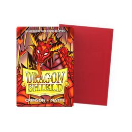 Dragon Shield Sleeves - Japanese size: Matte Crimson (60 Sleeves)