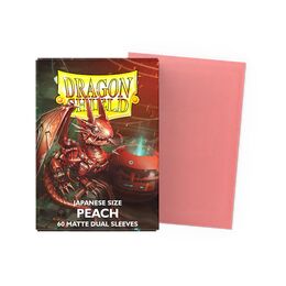 Dragon Shield Dual Sleeves - Japanese Size: Matte Peach (60 sleeves)