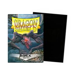 Dragon Shield Sleeves - Standard size:  Matte Black (100 Sleeves)