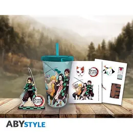 Demon Slayer: Gift Set - Tumbler with Straw and Stickers Set