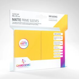 Gamegenic Sleeves - Standard Size:  Matte Yellow (100 Sleeves)