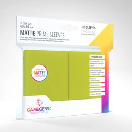 Gamegenic Sleeves - Standard Size:  Matte Lime (100 Sleeves)