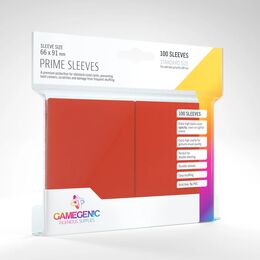 Gamegenic Sleeves - Standard Size:  Glossy Red (100 Sleeves)