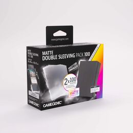 Gamegenic Prime Sleeves - Double Sleeving Pack: Matte Black/Clear (2x100 Sleeves)