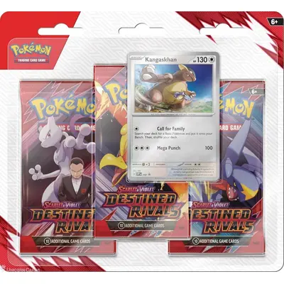 Pokemon TCG - Scarlet & Violet Destined Rivals: Kangaskhan 3-Pack Blister
