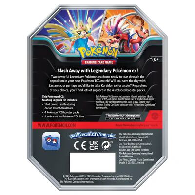Pokemon TCG - Slashing Legends Tin: Zacian EX