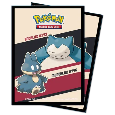 Ultra Pro Sleeves - Standard Size: Snorlax & Munchlax (65 Sleeves)