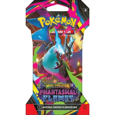Pokemon TCG - Mega Evolution Phantasmal Flames: Sleeved Booster Pack