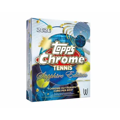 Topps Sports Cards: Chrome 2026 Tennis Sapphire Edition Box