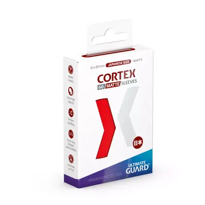 Ultimate Guard Cortex Sleeves - Japanese Size: Matte Red (60 Sleeves)