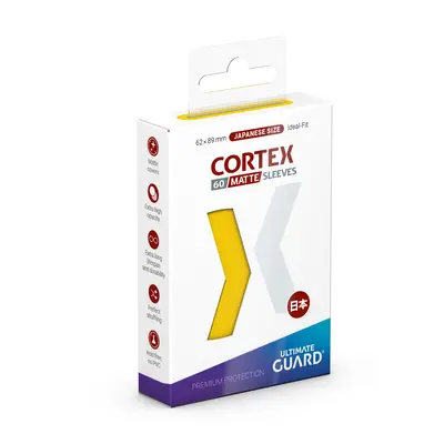 Ultimate Guard Cortex Sleeves - Japanese Size: Matte Yellow (60 Sleeves)