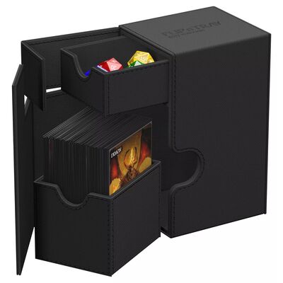 Ultimate Guard Deck Box - Flip 'n' Tray: Xenoskin Black (80+)