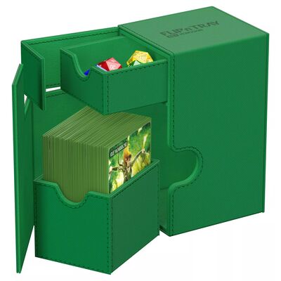 Ultimate Guard Deck Box - Flip 'n' Tray: Xenoskin Green (80+)