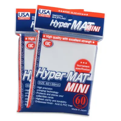 KMC Sleeves - Japanese Size: Hyper Mat White (60 Sleeves)