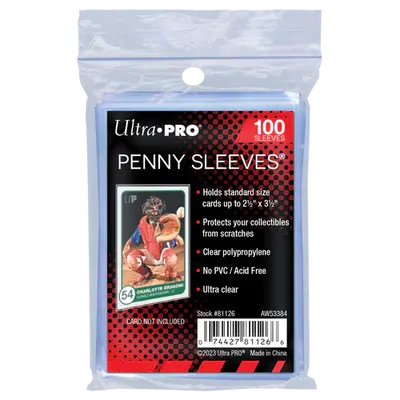 Ultra Pro Standard Size : Regural Soft Penny Sleeves (100 Sleeves)