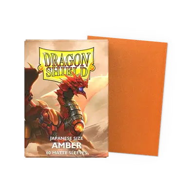 Dragon Shield Sleeves - Japanese Size: Matte Amber (60 Sleeves)