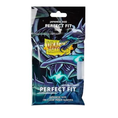 Dragon Shield Sleeves - Japanese size:  Perfect Fit Clear Inner Sleeves (100 Sleeves)