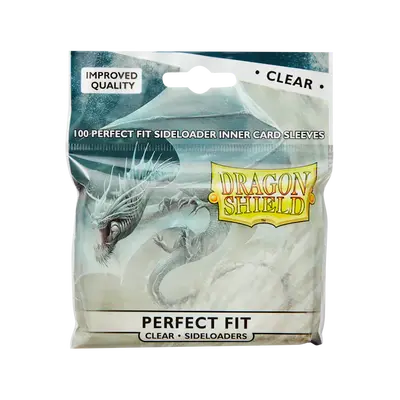Dragon Shield Sleeves - Japanese size:  Perfect Fit Clear Sideloaders (100 Sleeves)