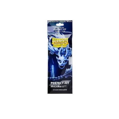 Dragon Shield Sleeves - Japanese size:  Perfect Fit Sealable (100 Sleeves)