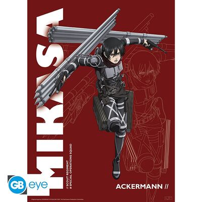 Attack on Titan: 2 Poster Set - Levi & Mikasa Ackerman (52x38cm)