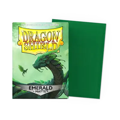 Dragon Shield Sleeves - Standard size:  Matte Emerald (100 Sleeves)