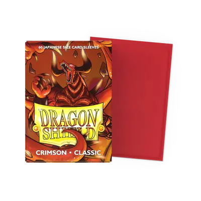 Dragon Shield Sleeves - Japanese Size: Classic Crimson (60 sleeves)