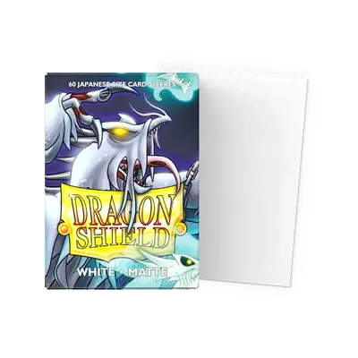 Dragon Shield Sleeves - Japanese size: Matte White (60 Sleeves)