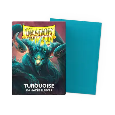 Dragon Shield Sleeves - Standard size:  Matte Turquoise (100 Sleeves)