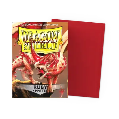 Dragon Shield Sleeves - Standard Size: Matte Ruby (100 sleeves)
