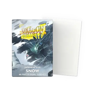 Dragon Shield Dual Sleeves - Japanese size:  Matte Snow (60 Sleeves)