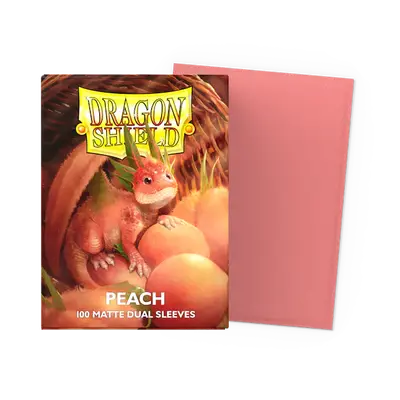 Dragon Shield Dual Sleeves - Standard Size: Matte Peach (100 sleeves)