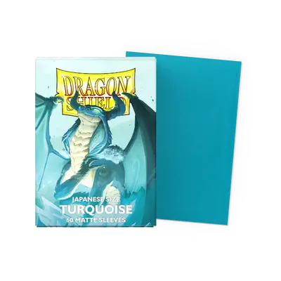 Dragon Shield Sleeves - Japanese size: Matte Turquoise (60 Sleeves)