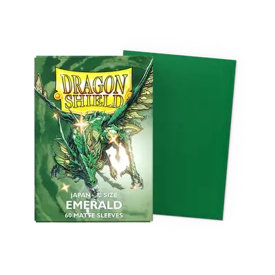 Dragon Shield Sleeves - Japanese Size: Matte Emerald (60 Sleeves)