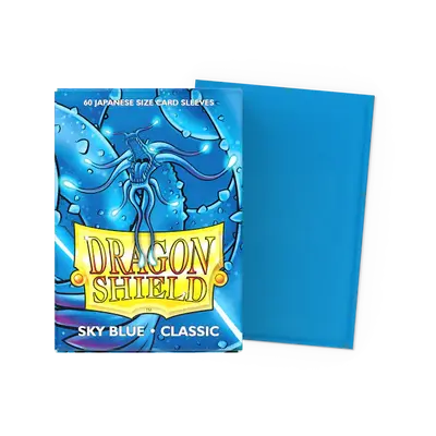 Dragon Shield Sleeves - Japanese Size: Classic Sky Blue (60 sleeves)