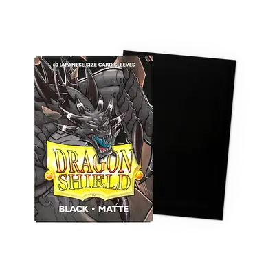 Dragon Shield Sleeves - Japanese size: Matte Black (60 Sleeves)